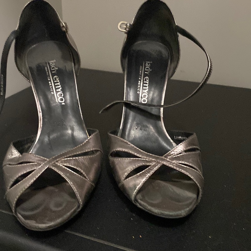 Heels, gold-silver, 7